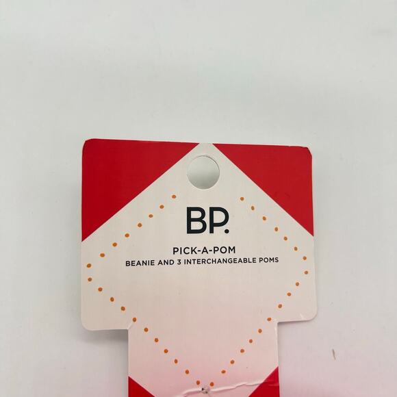 BP Nordstrom Beanie Women OS Pink Pick-A-Pom Beanie With 3 Interchangeable Poms - Picture 4 of 6